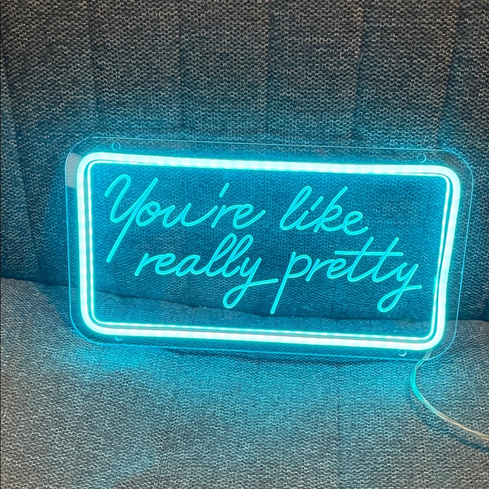 Neon Wall Art Sign - Blue